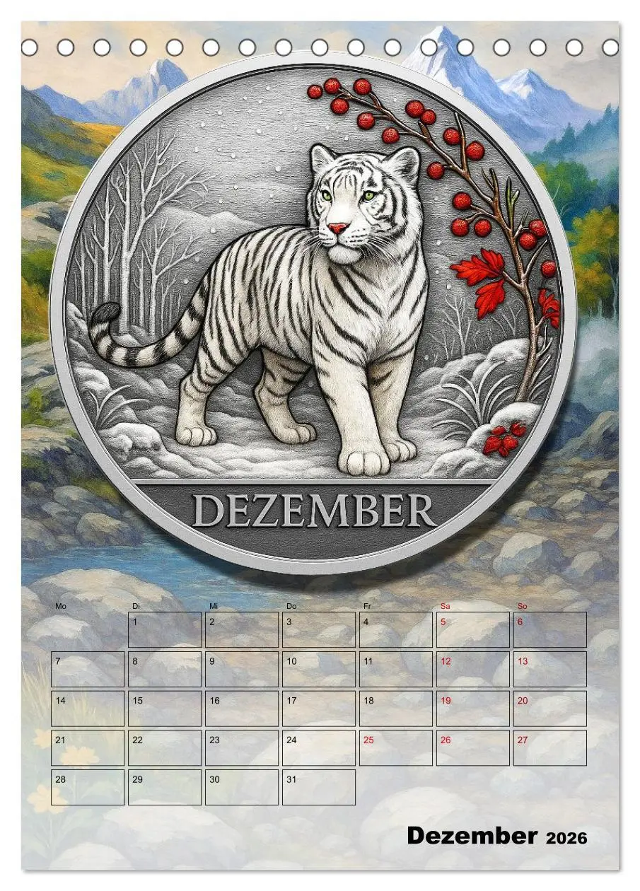 Bild: 9783516600476 | Katzenadel in Silber (Tischkalender 2026 DIN A5 hoch), CALVENDO...