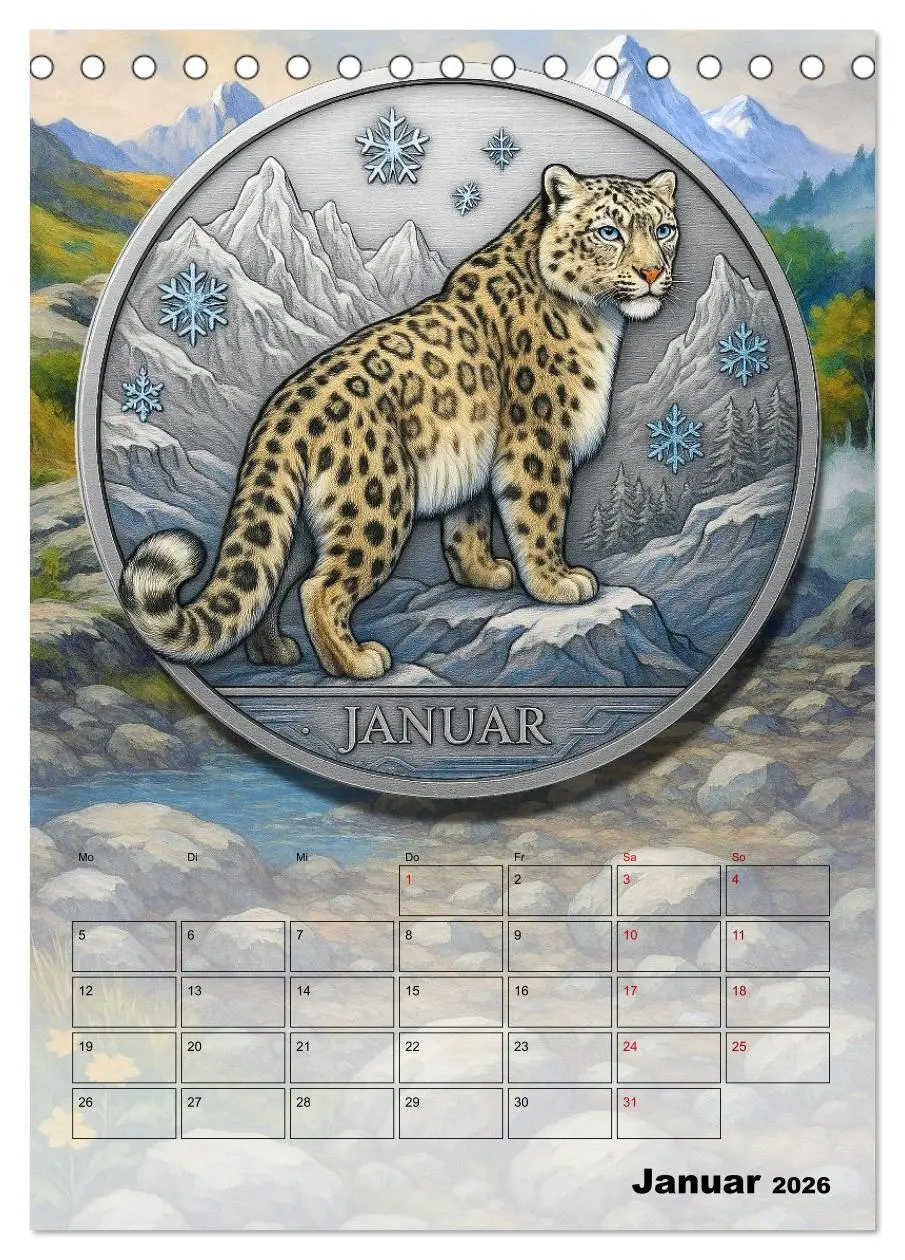 Bild: 9783516600476 | Katzenadel in Silber (Tischkalender 2026 DIN A5 hoch), CALVENDO...