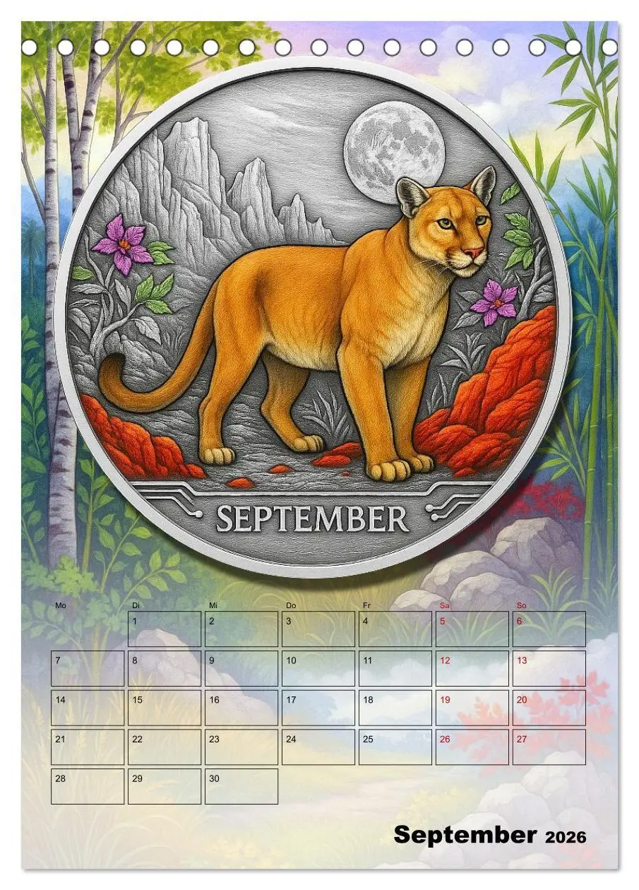 Bild: 9783516600476 | Katzenadel in Silber (Tischkalender 2026 DIN A5 hoch), CALVENDO...