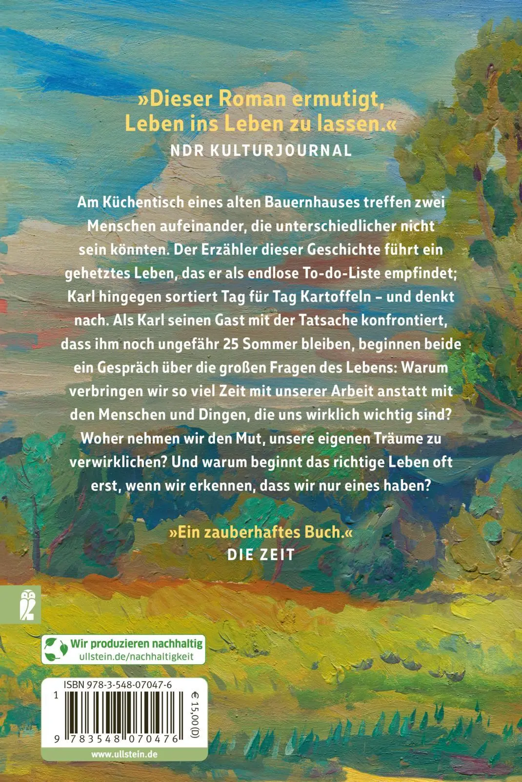 Rückseite: 9783548070476 | 25 letzte Sommer | Stephan Schäfer | Taschenbuch | Lebensfragen | 2025