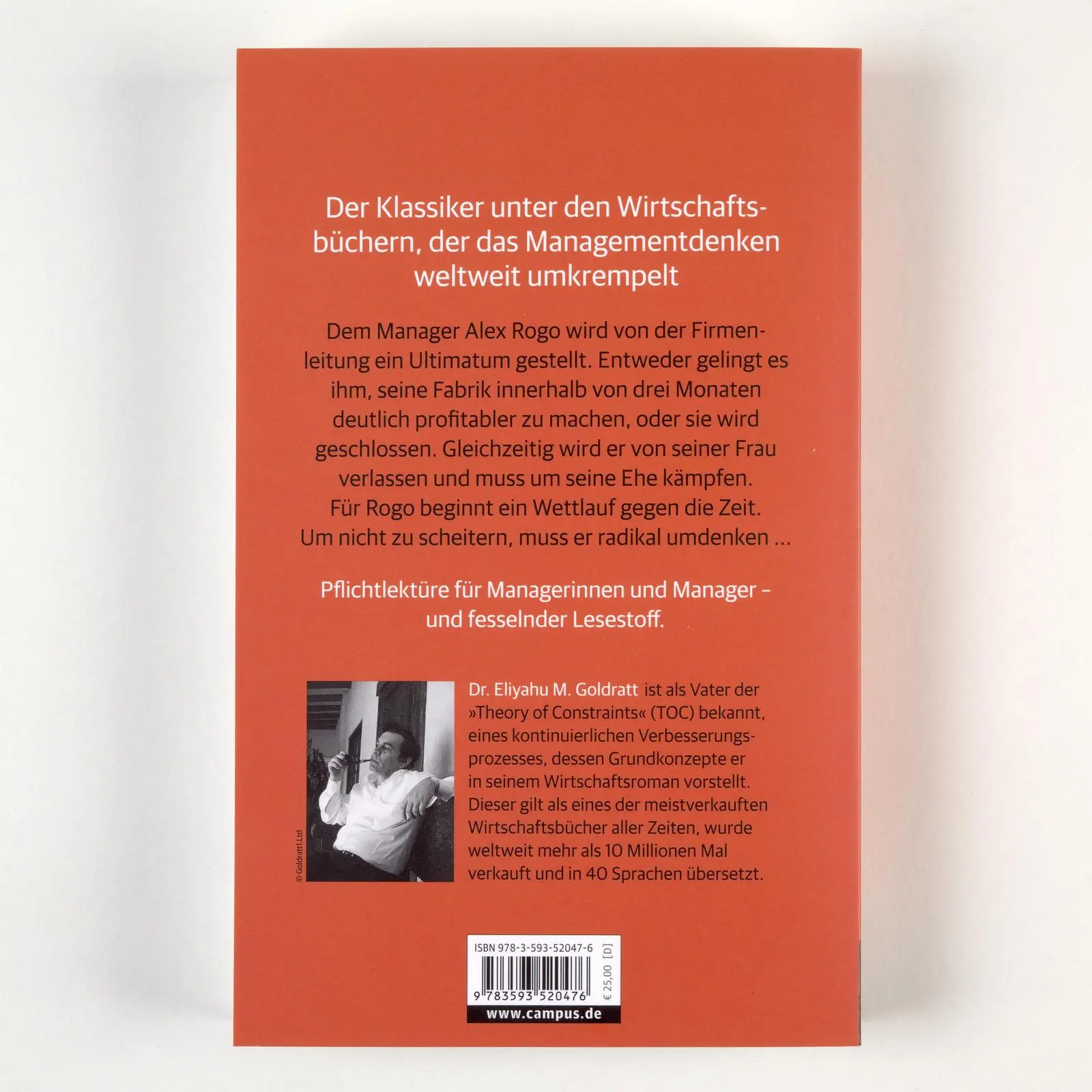 Rückseite: 9783593520476 | Das Ziel | Ein Roman über Prozessoptimierung | Eliyahu M. Goldratt