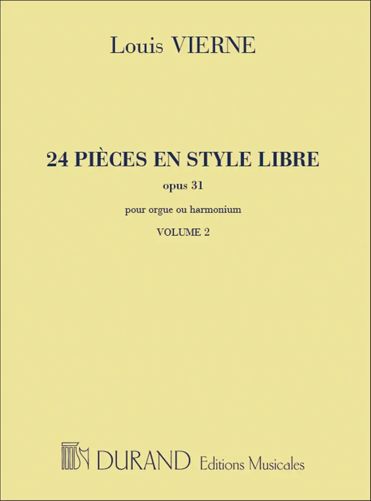 Cover: 9790044040476 | 24 pièces en style libre op.31 vol.2 (nos.13-24) pour orgue | Vierne