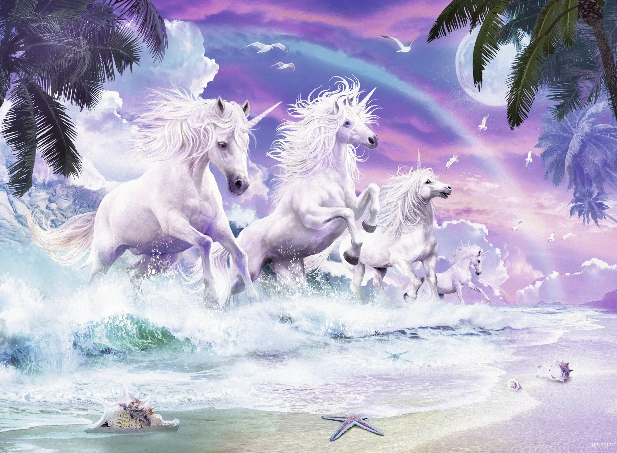 Bild: 4005556100576 | Einhörner am Strand. Puzzle 150 Teile XXL | Spiel | Kinderpuzzle