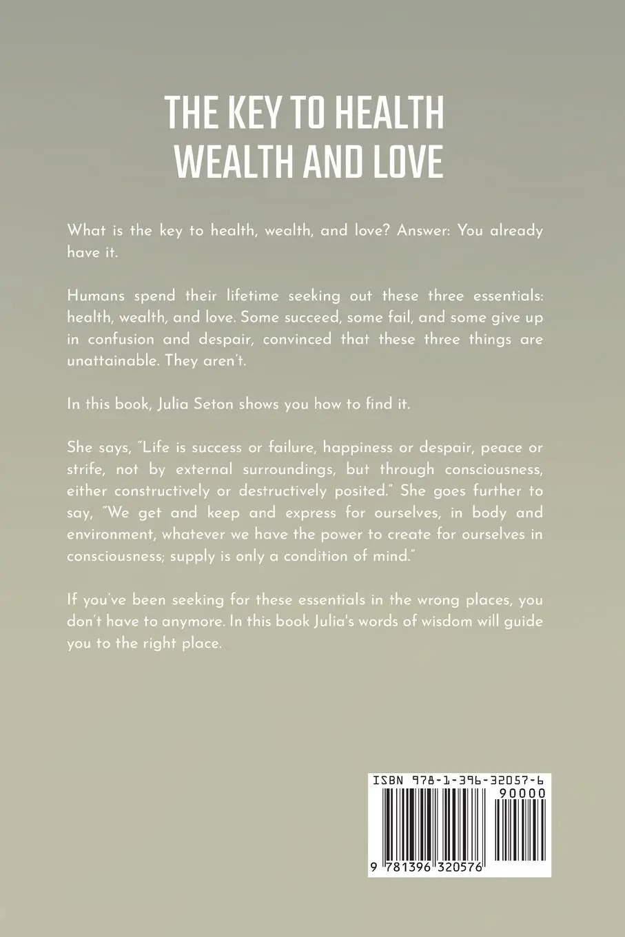 Rückseite: 9781396320576 | The Key to Health, Wealth and Love | Julia Seton | Taschenbuch | 2021