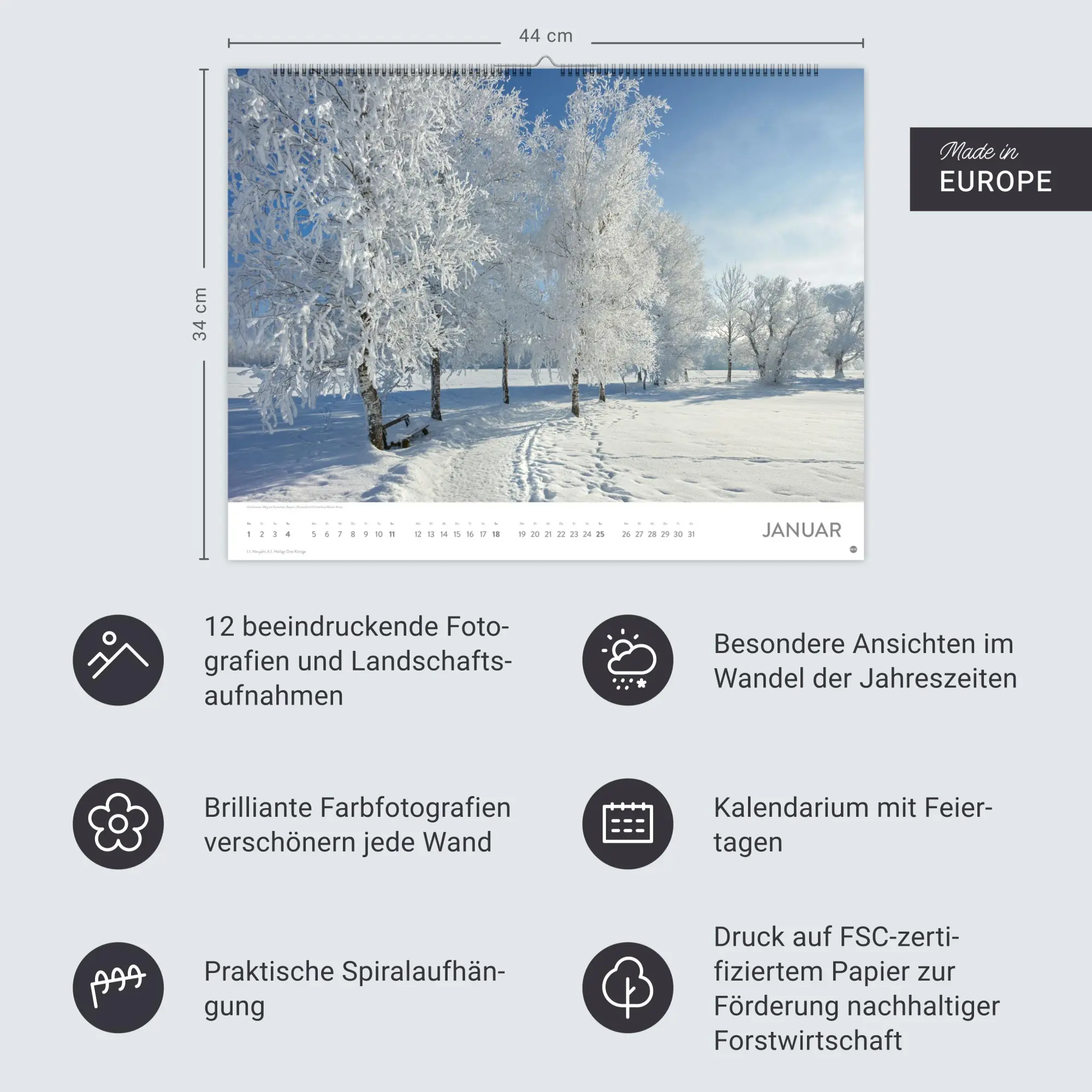 Bild: 9783756410576 | Auf Traumpfaden Posterkalender 2026 | Heye | Kalender | Spiralbindung