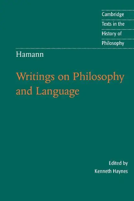 Cover: 9780521520676 | Hamann | Writings on Philosophy and Language | Johann Georg Hamann
