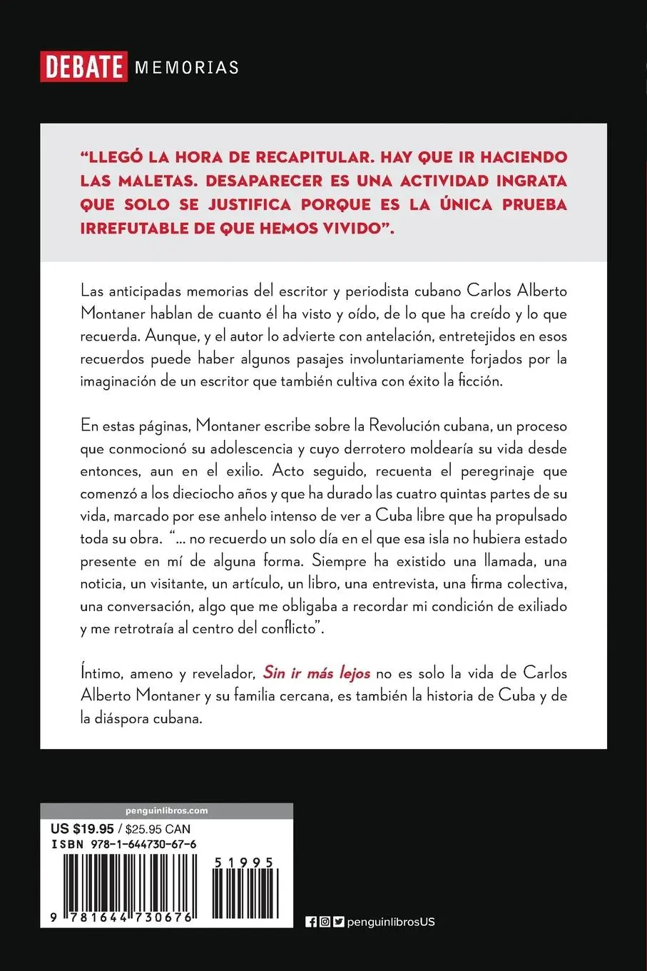 Rückseite: 9781644730676 | Sin ir más lejos. Memorias / Without Going Further | Montaner | Buch