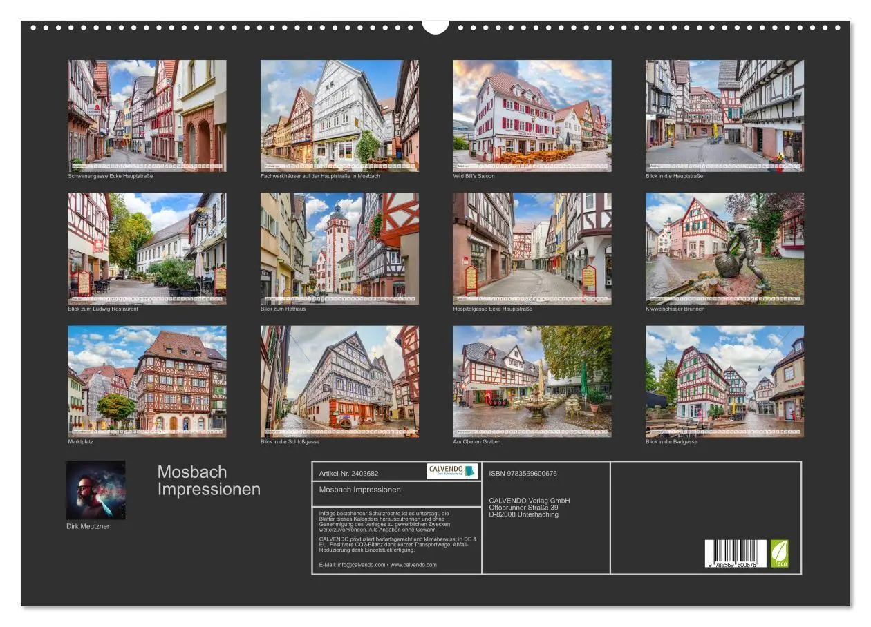 Bild: 9783569600676 | Mosbach Impressionen (Wandkalender 2027 DIN A2 quer), CALVENDO...