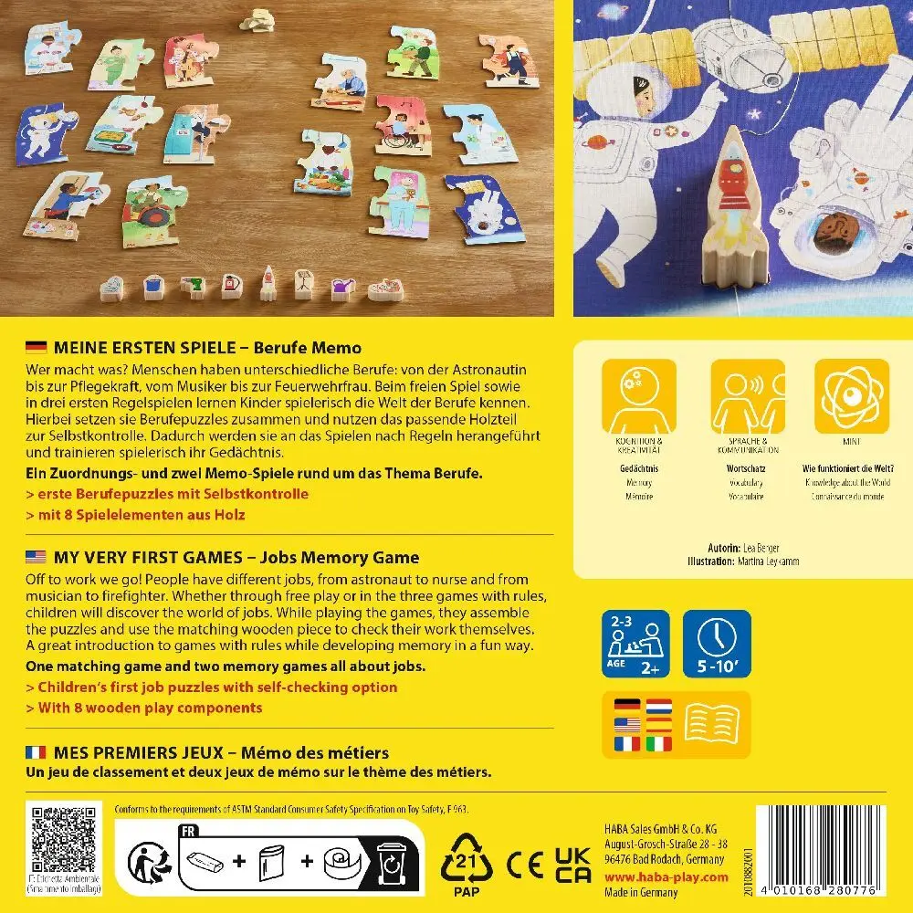 Bild: 4010168280776 | Meine ersten Spiele Berufe Memo | Spiel | 2010882001 | Deutsch | 2024