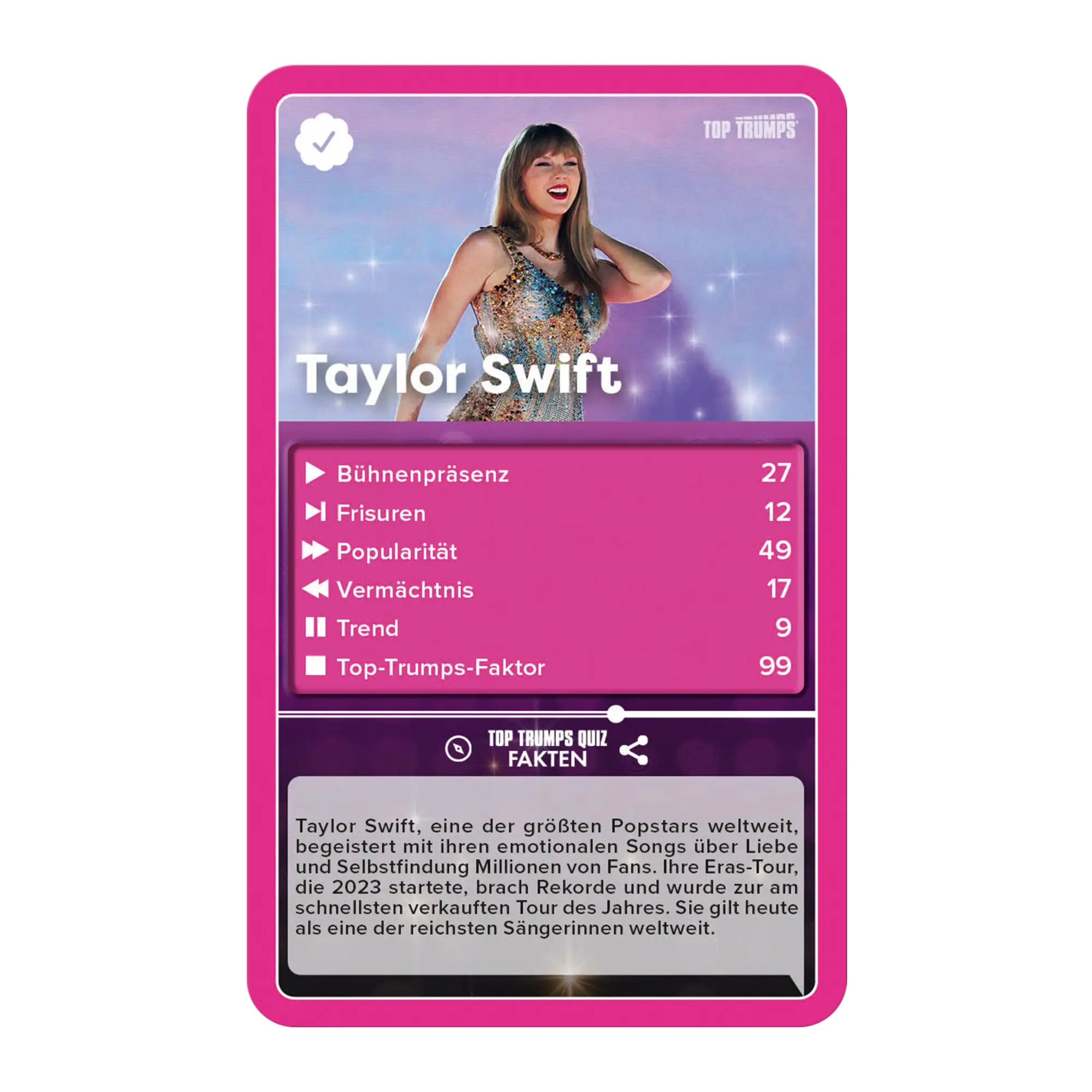 Bild: 5036905060776 | Top Trumps Popstars | Deutsch | 2025 | Winning Moves