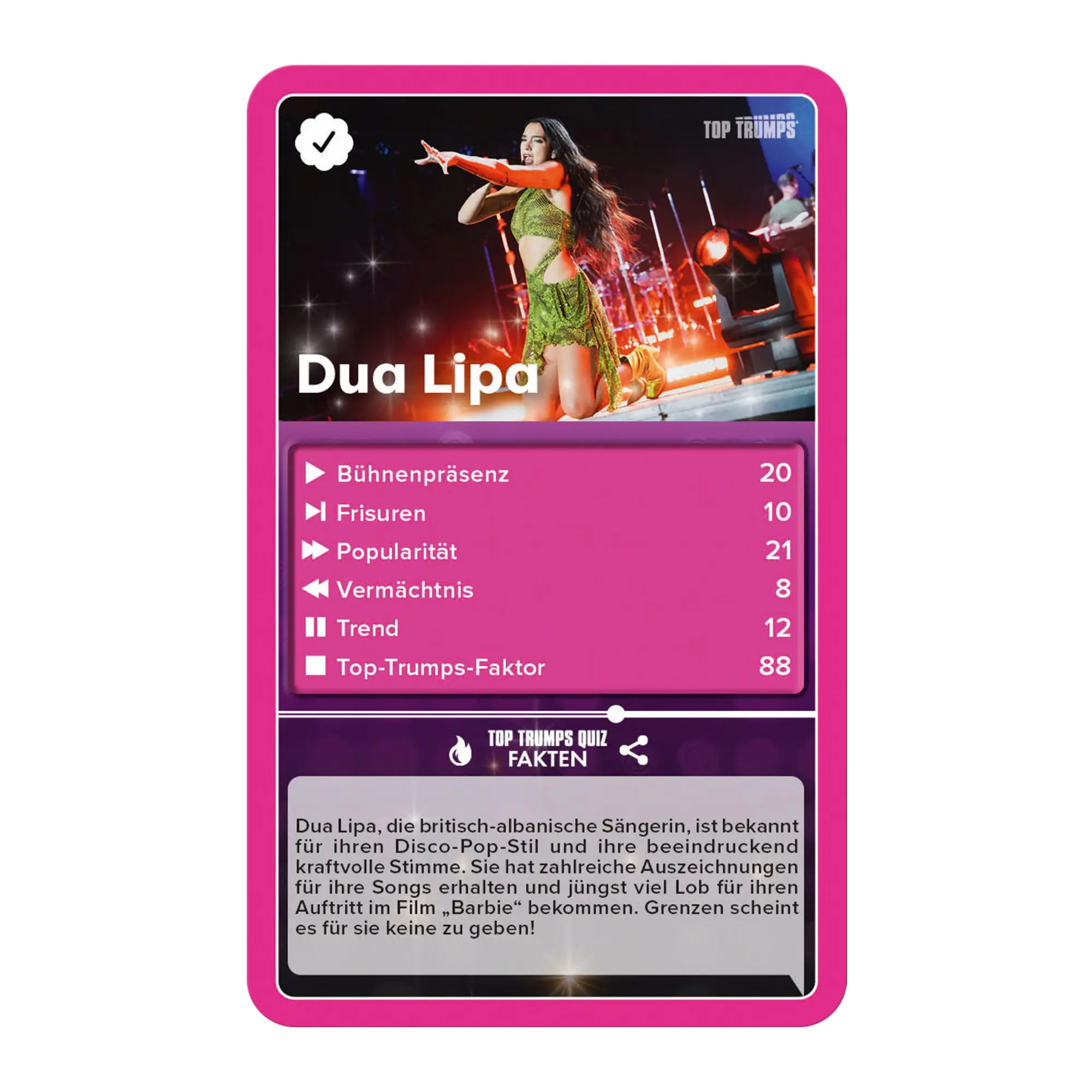 Bild: 5036905060776 | Top Trumps Popstars | Deutsch | 2025 | Winning Moves