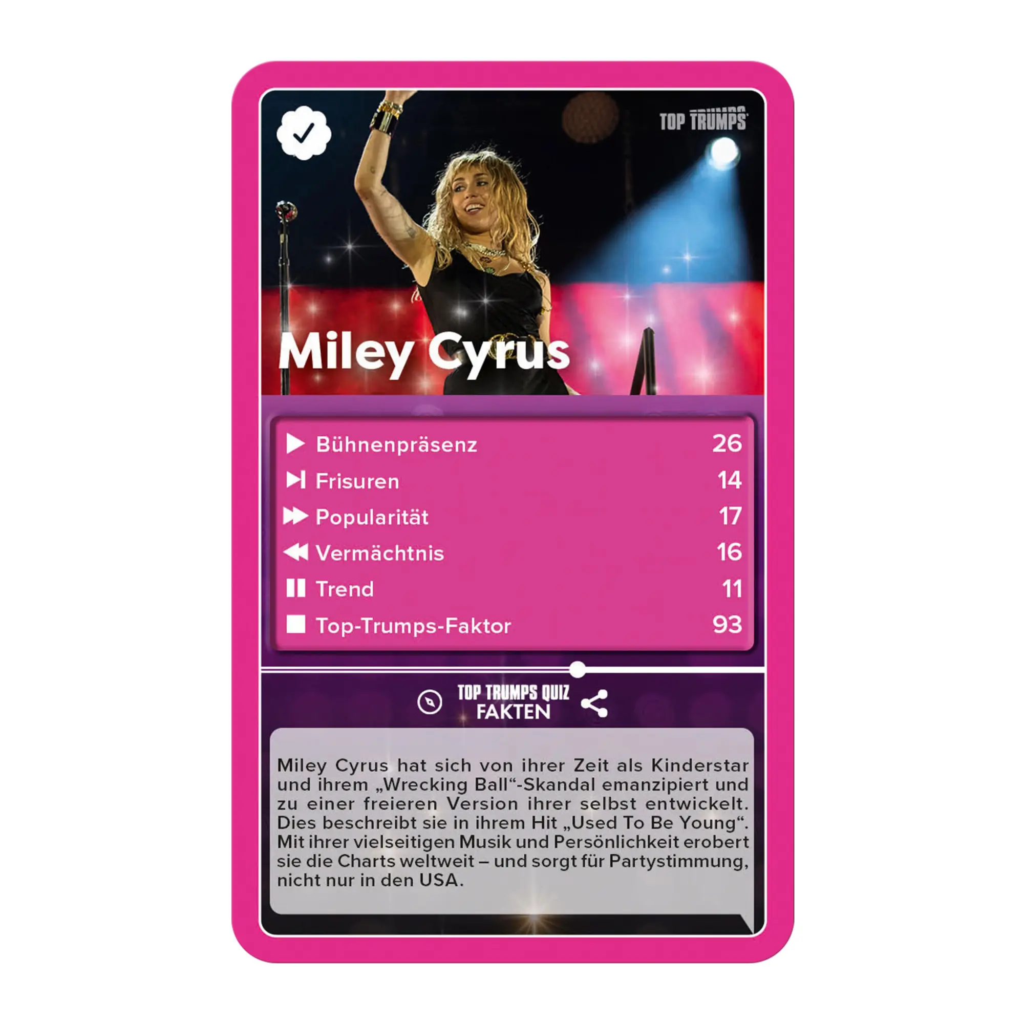 Bild: 5036905060776 | Top Trumps Popstars | Deutsch | 2025 | Winning Moves