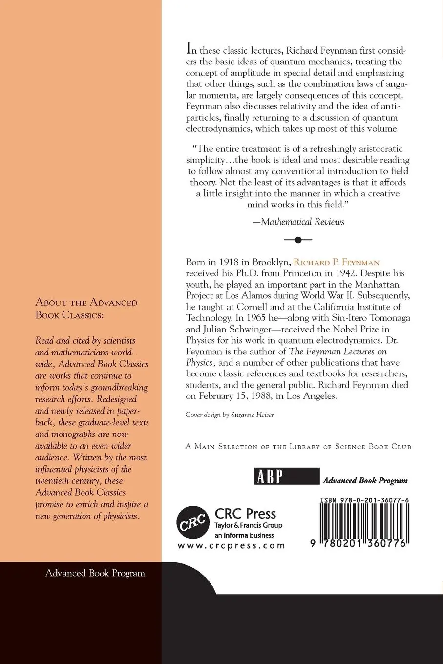 Rückseite: 9780201360776 | Theory of Fundamental Processes | Richard Feynman | Taschenbuch | 1998