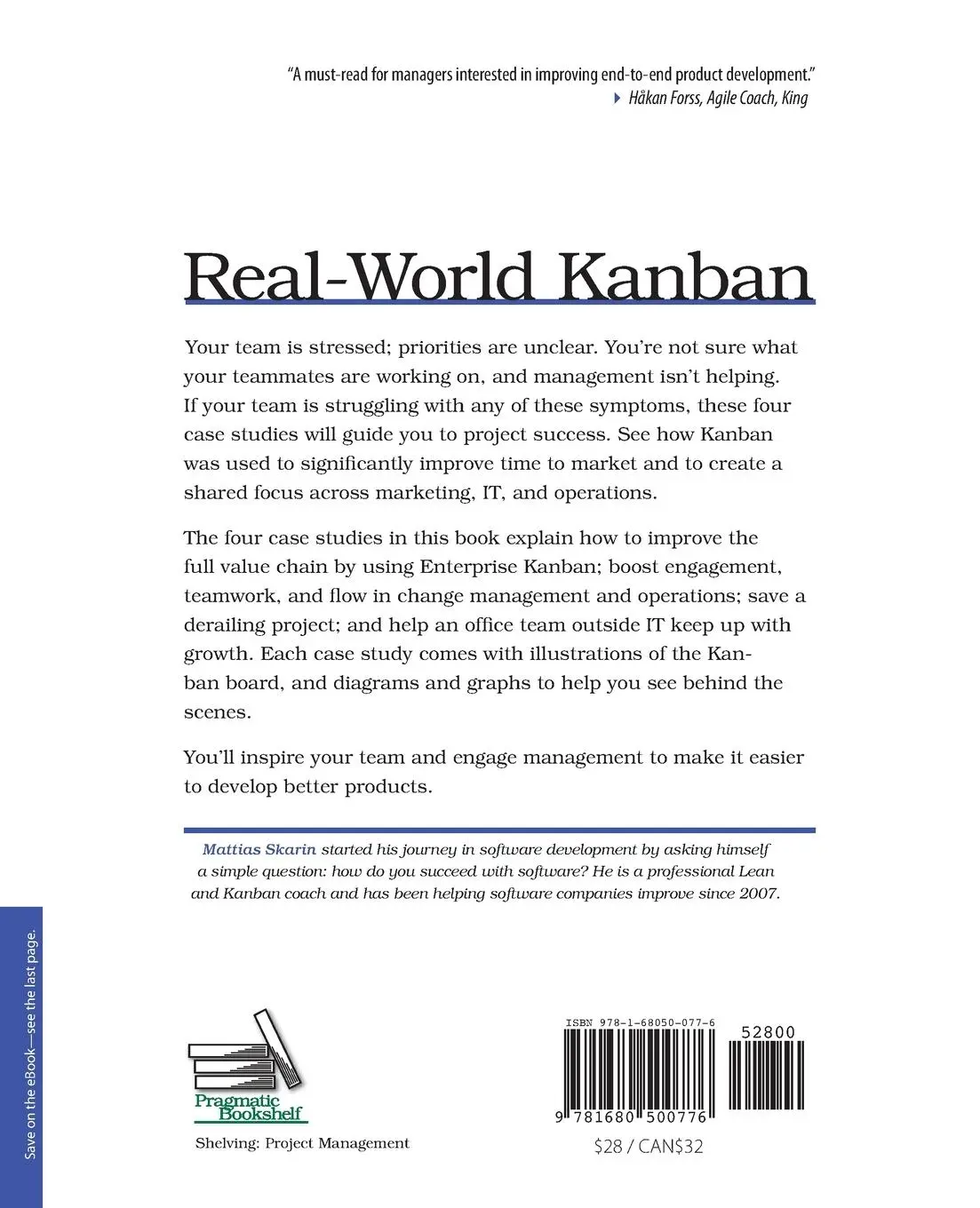 Rückseite: 9781680500776 | Real-World Kanban | Do Less, Acsplish More with Lean Thinking | Skarin