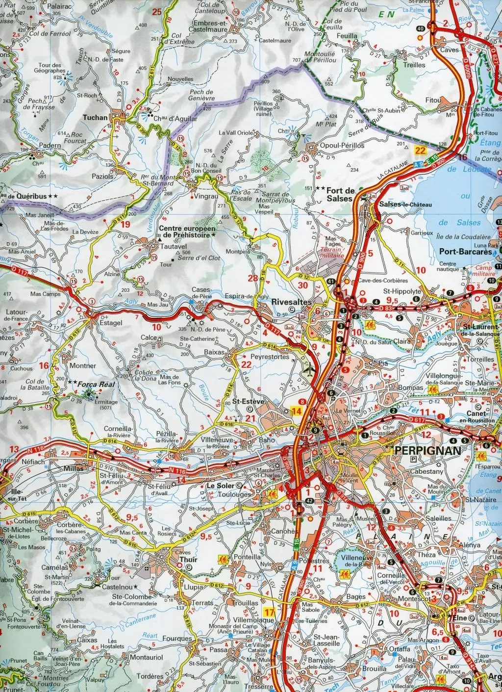 Bild: 9782067210776 | Michelin Roussillon | Straßen- und Tourismuskarte 1:150.000 | Michelin