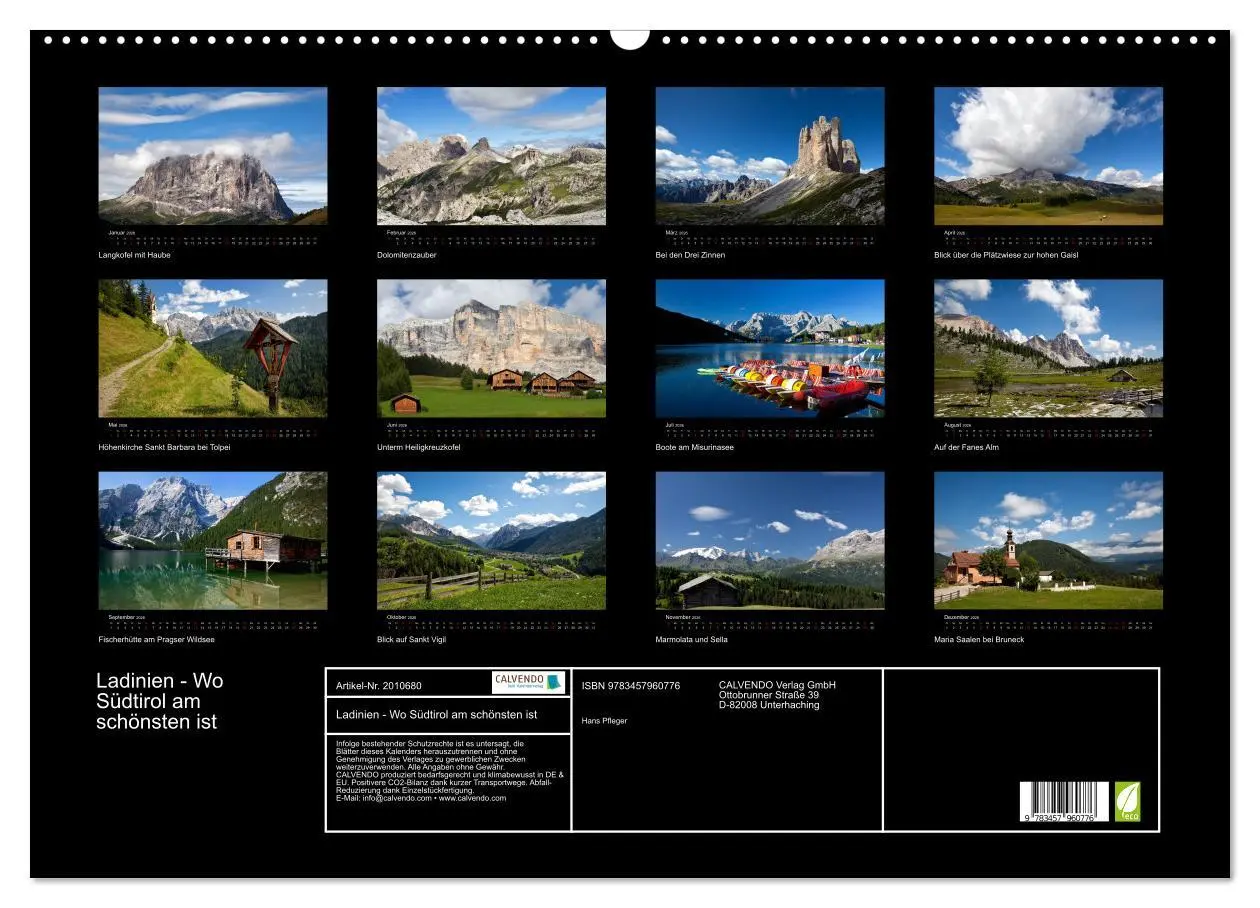 Bild: 9783457960776 | Ladinien - Wo Südtirol am schönsten ist (Wandkalender 2026 DIN A2...