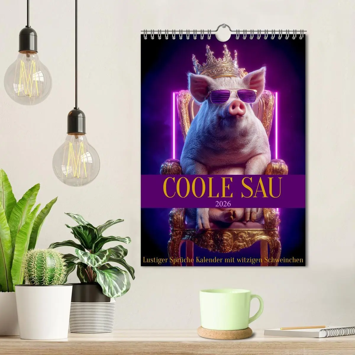 Bild: 9783516670776 | Coole Sau - Lustiger Sprüche Kalender mit witzigen Schweinchen...