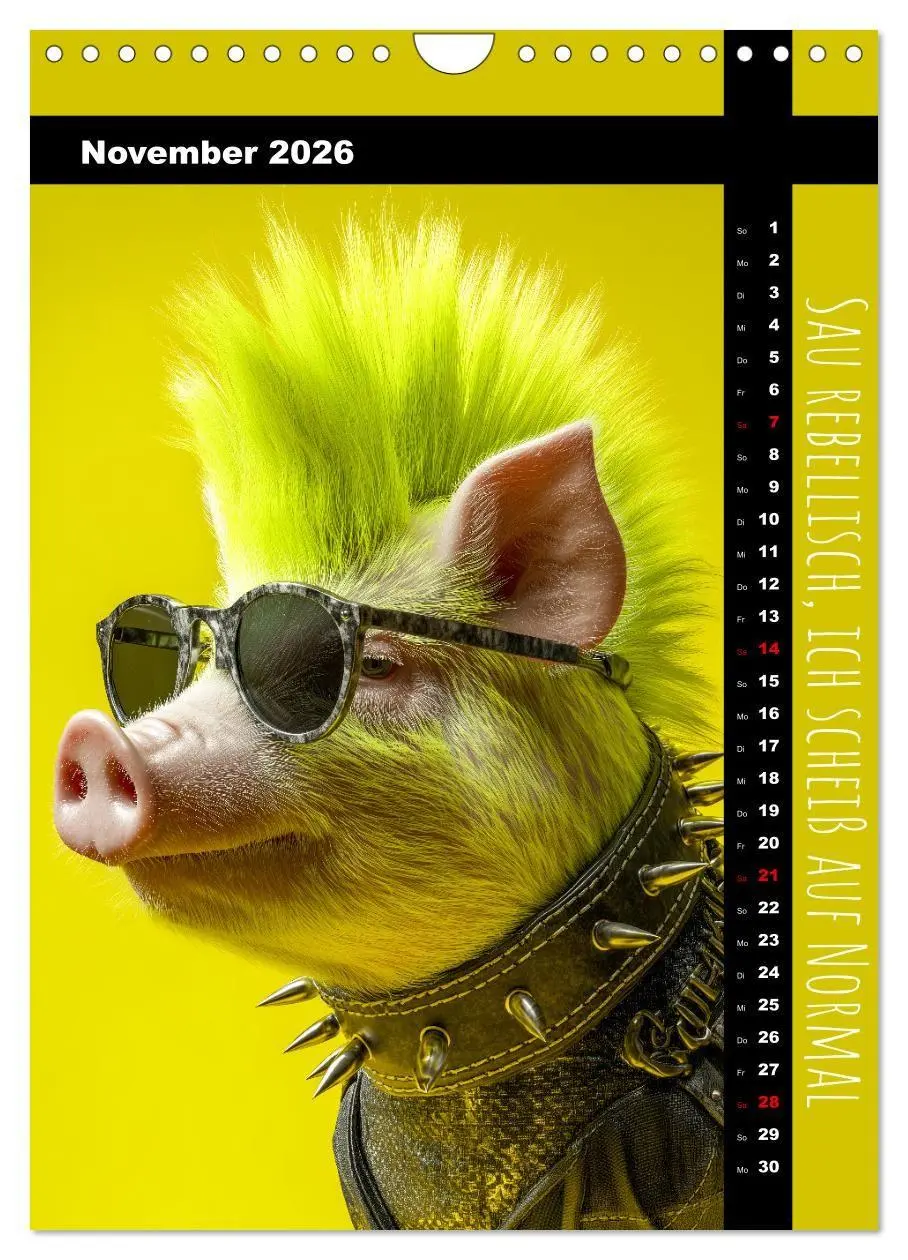 Bild: 9783516670776 | Coole Sau - Lustiger Sprüche Kalender mit witzigen Schweinchen...