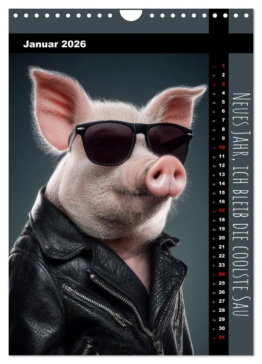 Bild: 9783516670776 | Coole Sau - Lustiger Sprüche Kalender mit witzigen Schweinchen...