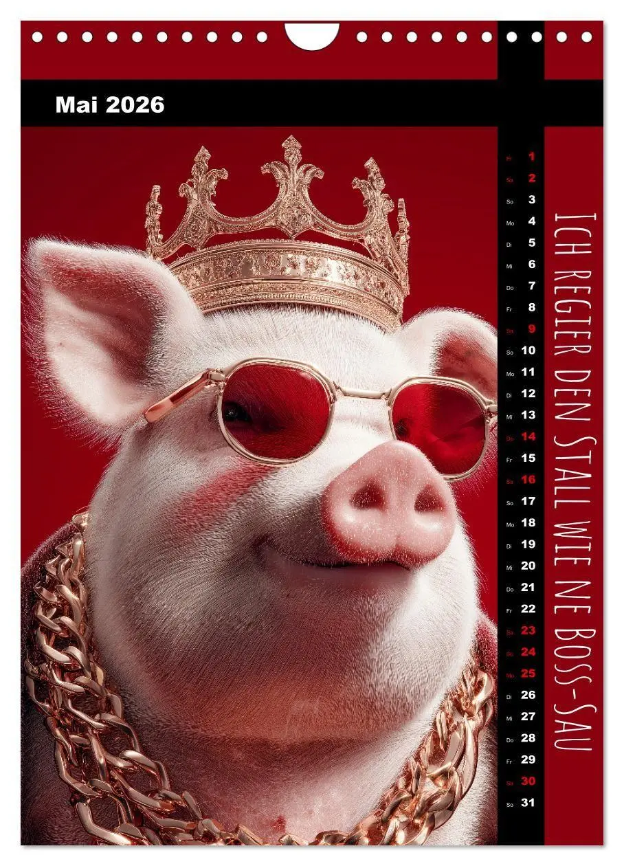 Bild: 9783516670776 | Coole Sau - Lustiger Sprüche Kalender mit witzigen Schweinchen...