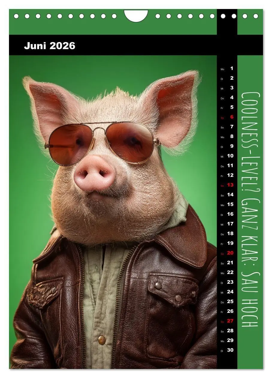 Bild: 9783516670776 | Coole Sau - Lustiger Sprüche Kalender mit witzigen Schweinchen...