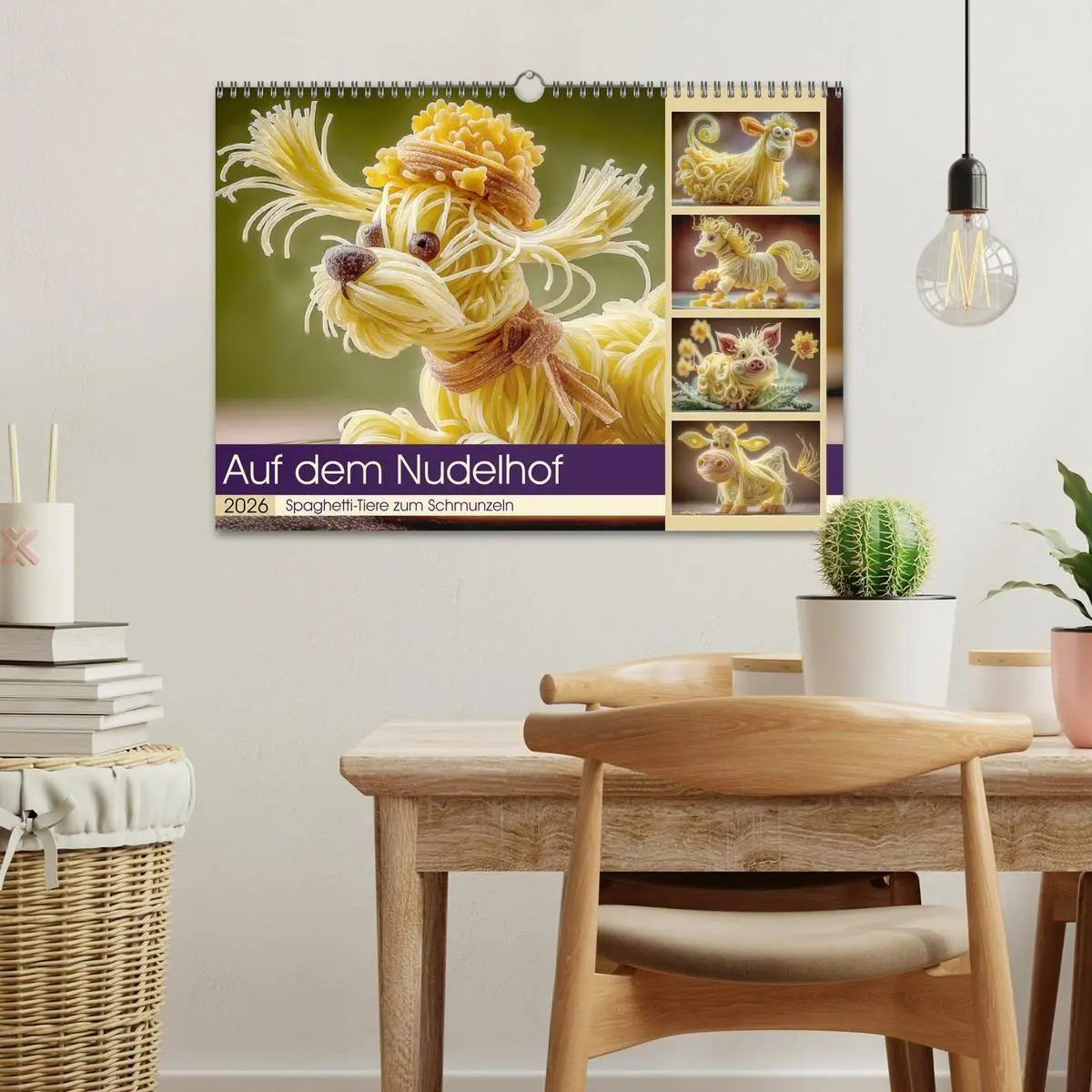 Bild: 9783516740776 | Auf dem Nudelhof. Spaghetti-Tiere zum Schmunzeln (Wandkalender 2026...