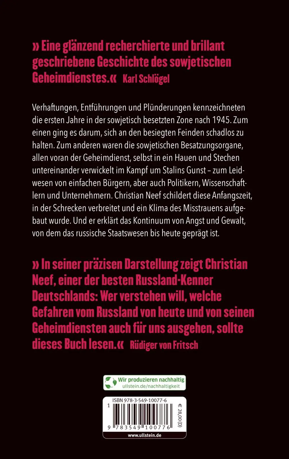 Rückseite: 9783549100776 | Das Schattenregime | Christian Neef | Buch | 320 S. | Deutsch | 2024
