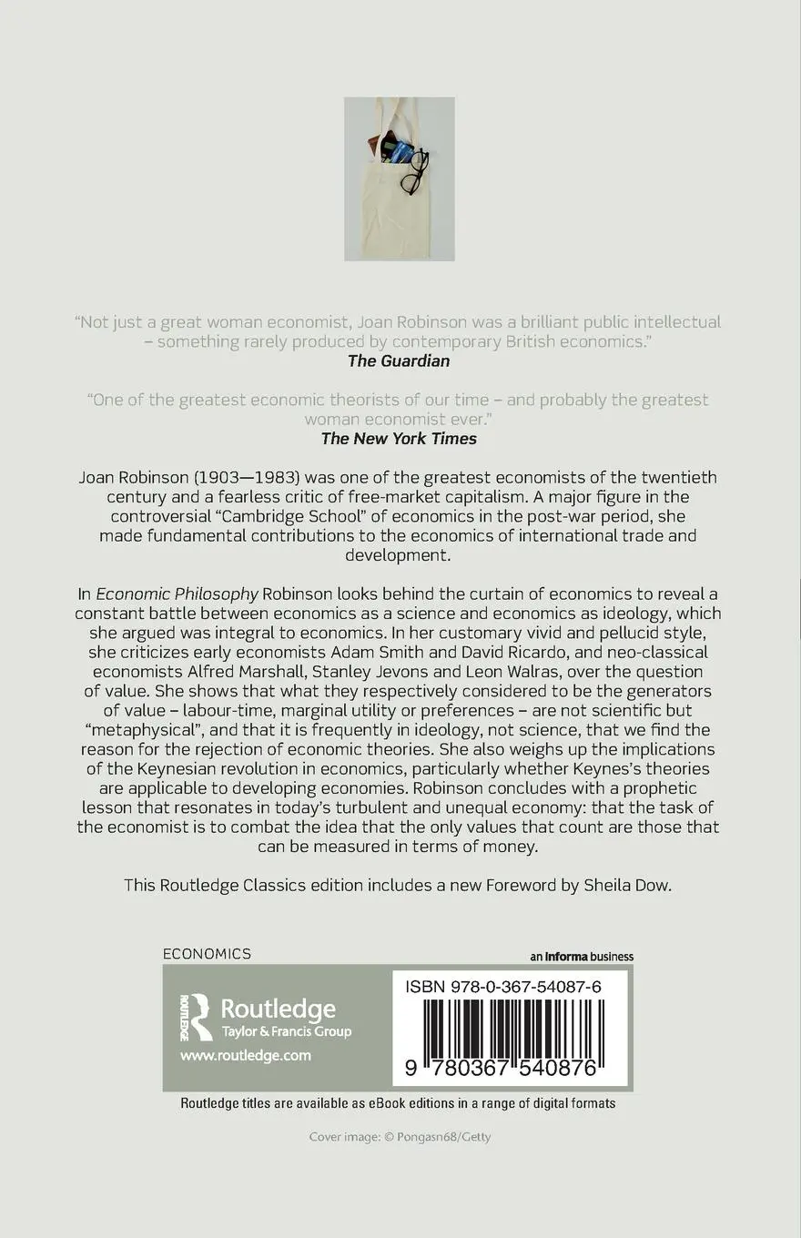 Rückseite: 9780367540876 | Economic Philosophy | Joan Robinson | Taschenbuch | Englisch | 2021