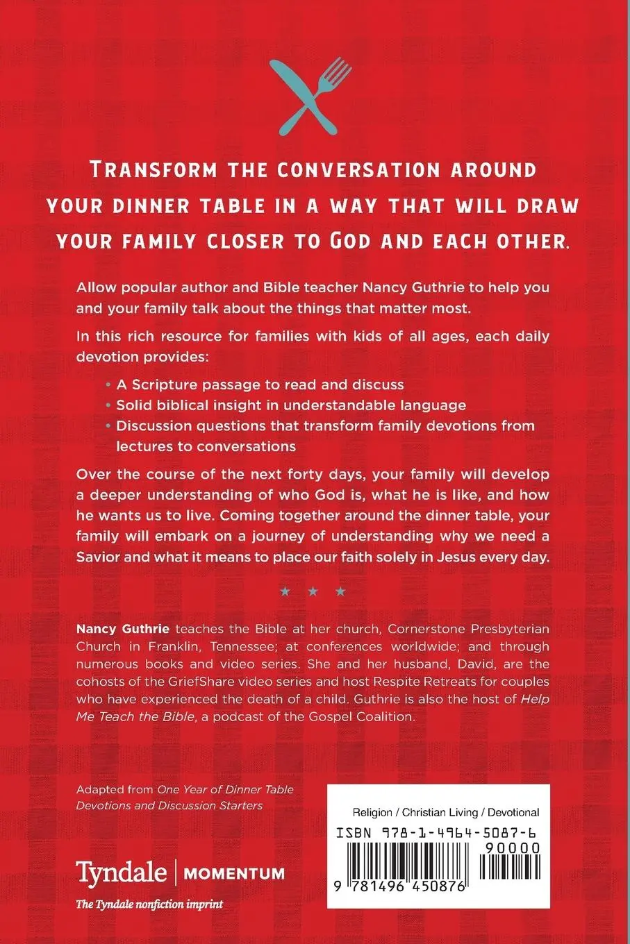 Rückseite: 9781496450876 | Dinner Table Devotions | Nancy Guthrie | Taschenbuch | Englisch | 2021