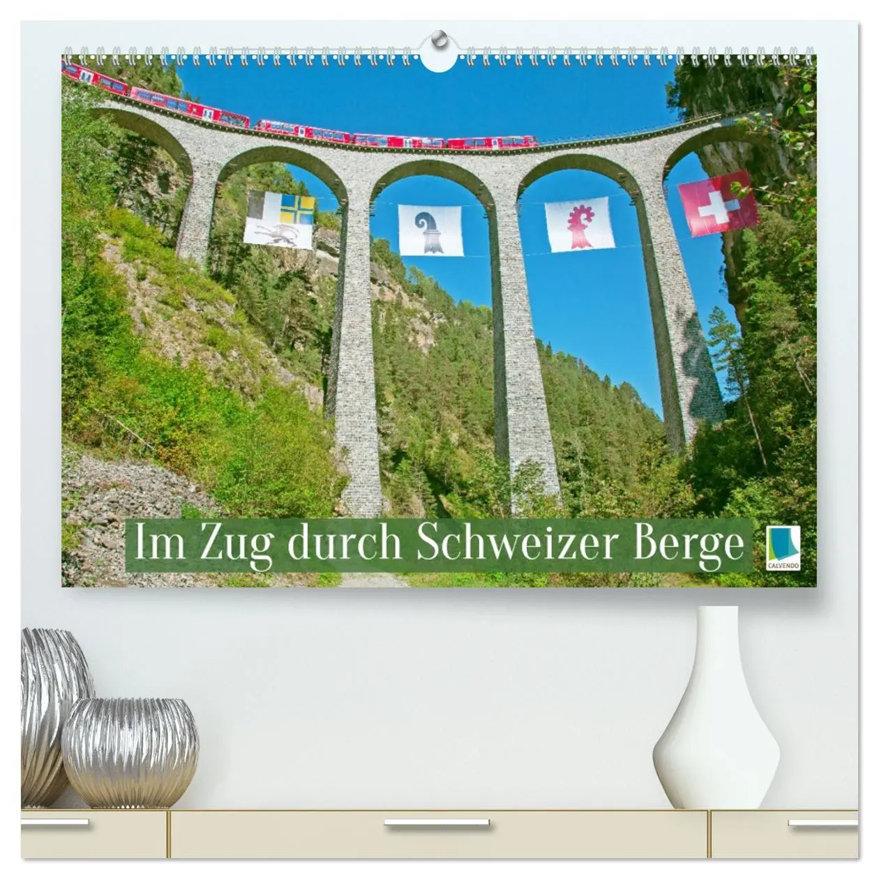 Cover: 9783457400876 | Im Zug durch Schweizer Berge (hochwertiger Premium Wandkalender...