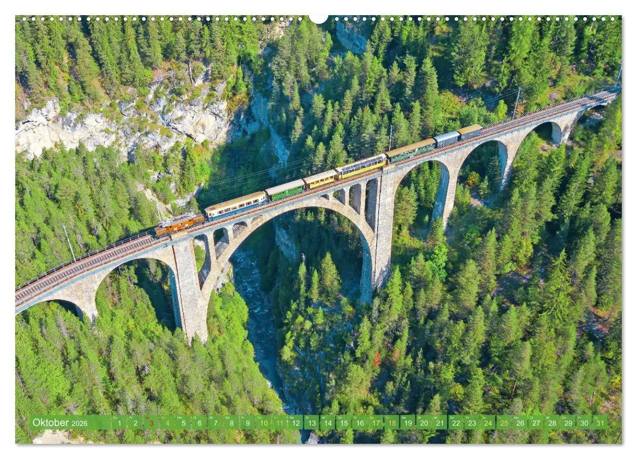 Bild: 9783457400876 | Im Zug durch Schweizer Berge (hochwertiger Premium Wandkalender...