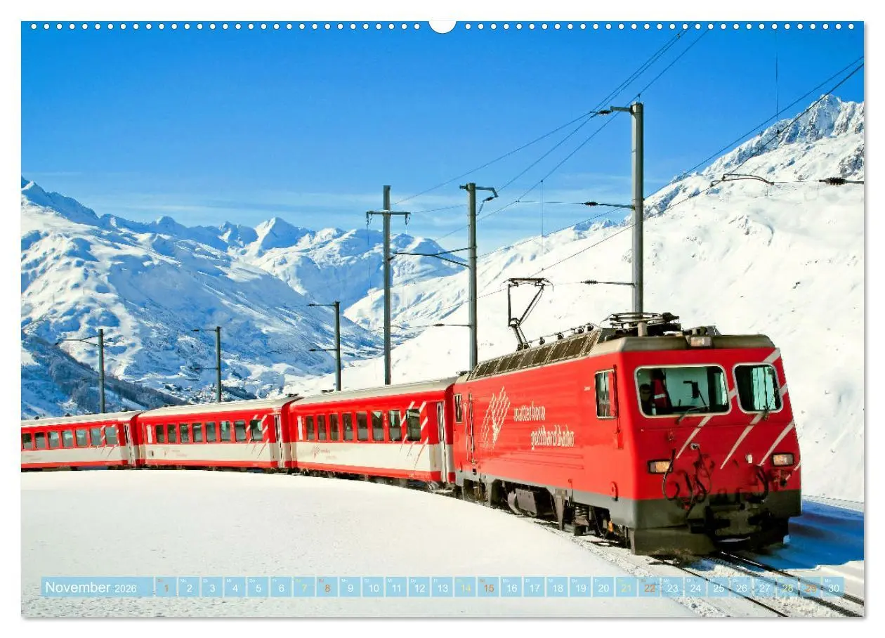 Bild: 9783457400876 | Im Zug durch Schweizer Berge (hochwertiger Premium Wandkalender...