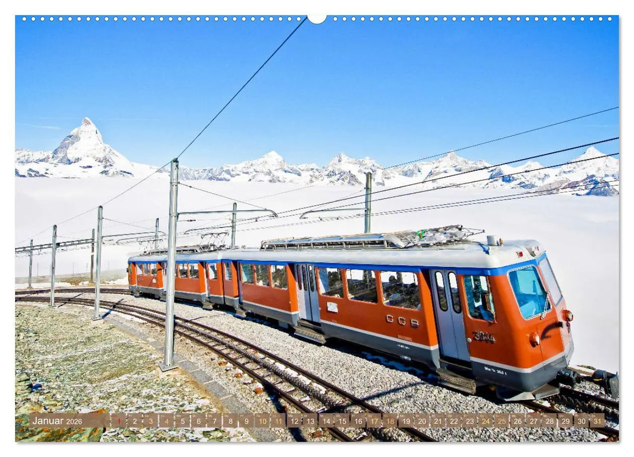 Bild: 9783457400876 | Im Zug durch Schweizer Berge (hochwertiger Premium Wandkalender...