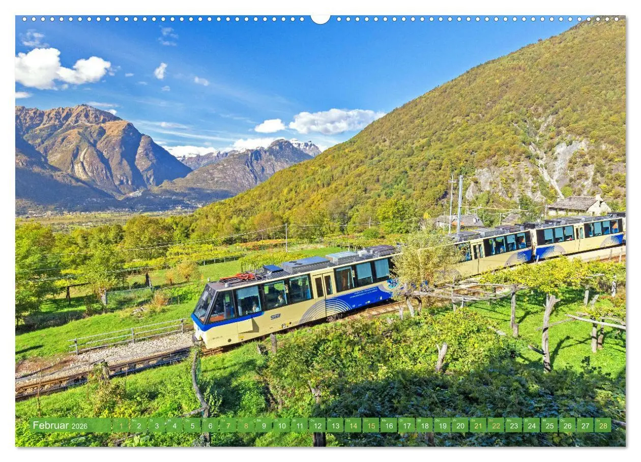 Bild: 9783457400876 | Im Zug durch Schweizer Berge (hochwertiger Premium Wandkalender...