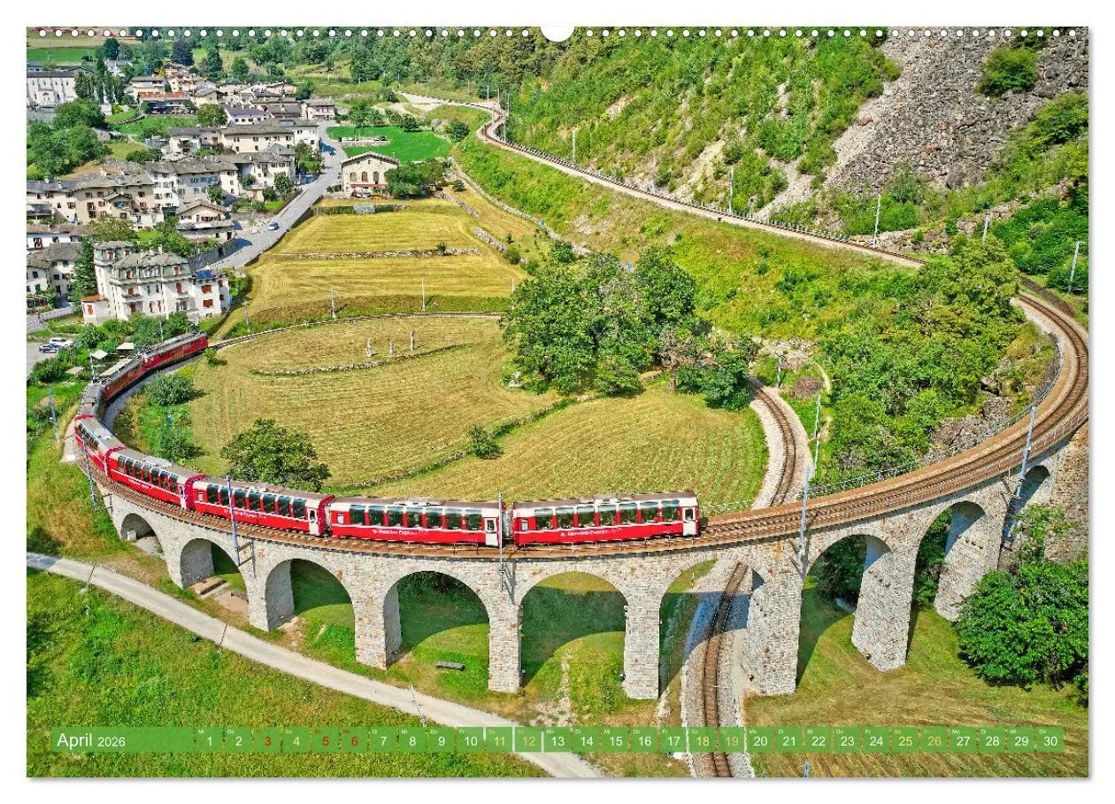 Bild: 9783457400876 | Im Zug durch Schweizer Berge (hochwertiger Premium Wandkalender...