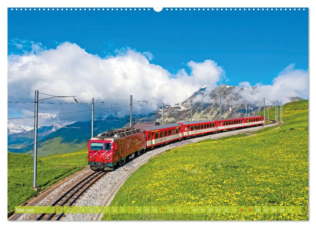 Bild: 9783457400876 | Im Zug durch Schweizer Berge (hochwertiger Premium Wandkalender...