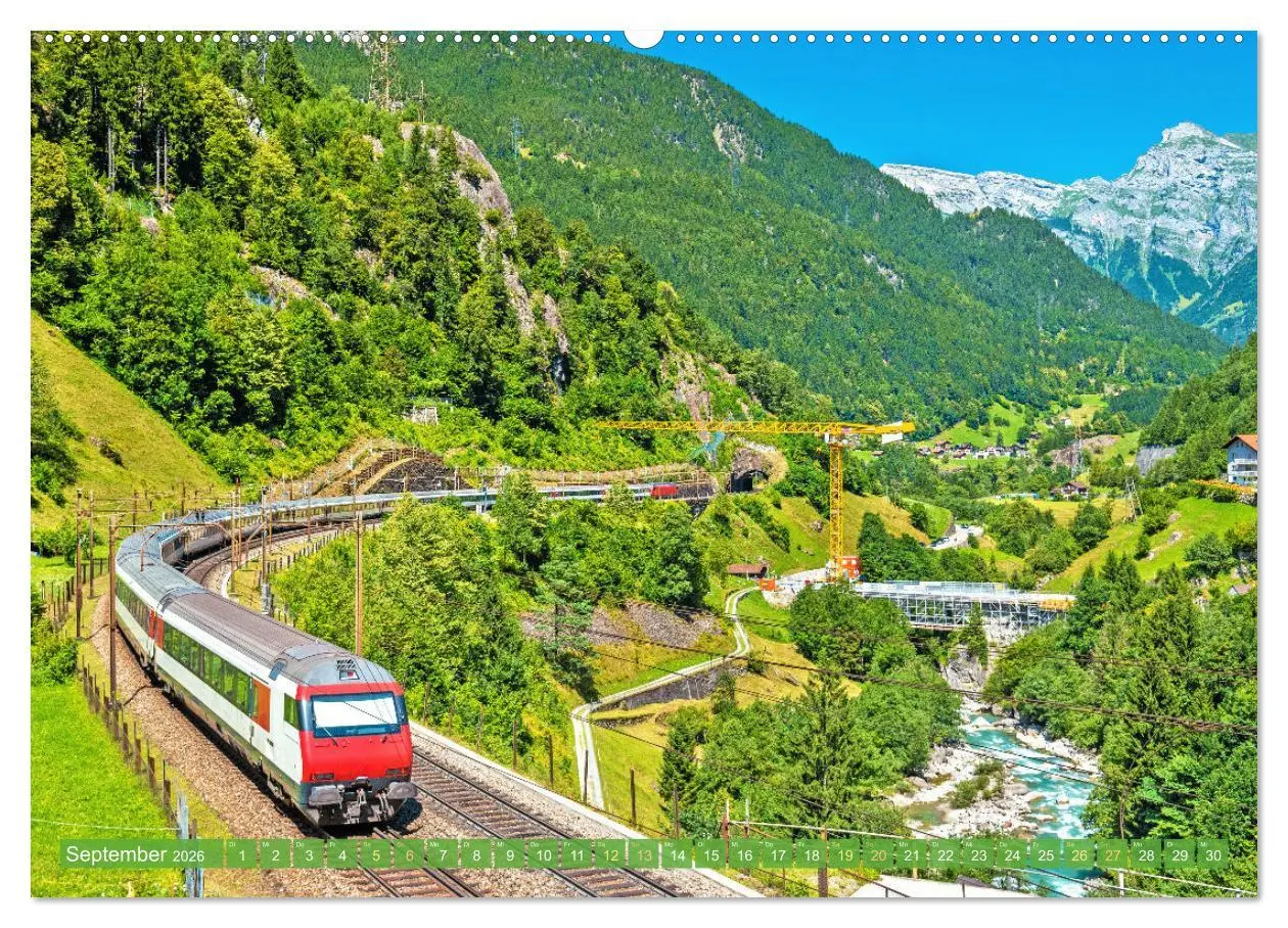 Bild: 9783457400876 | Im Zug durch Schweizer Berge (hochwertiger Premium Wandkalender...
