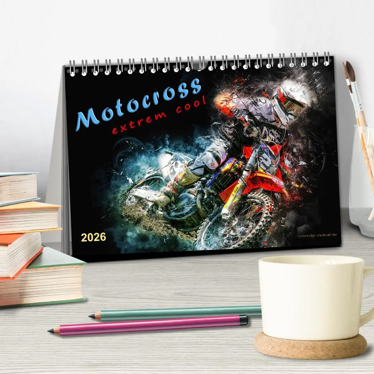 Bild: 9783457880876 | Motocross - extrem cool (Tischkalender 2026 DIN A5 quer), CALVENDO...