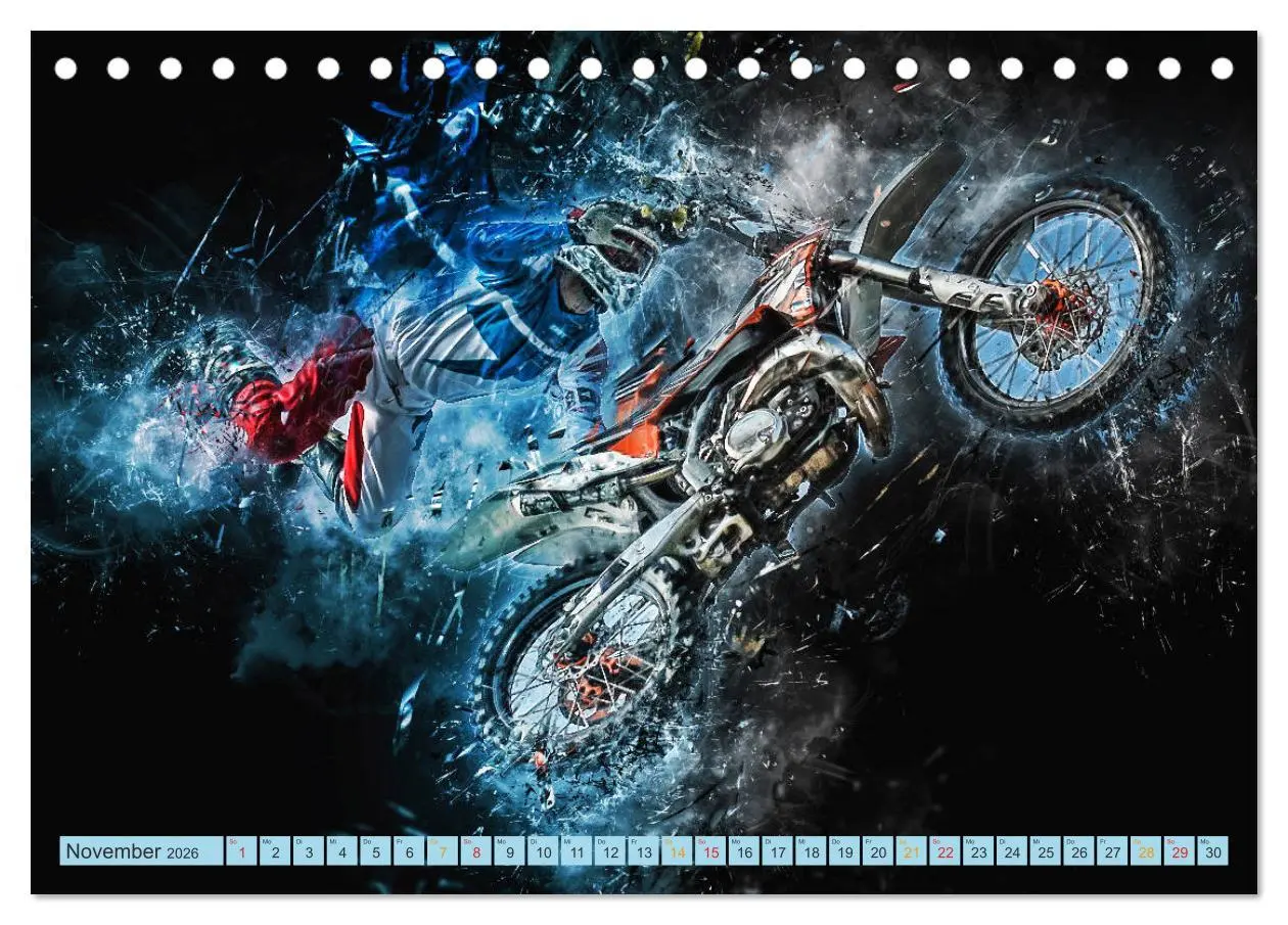Bild: 9783457880876 | Motocross - extrem cool (Tischkalender 2026 DIN A5 quer), CALVENDO...