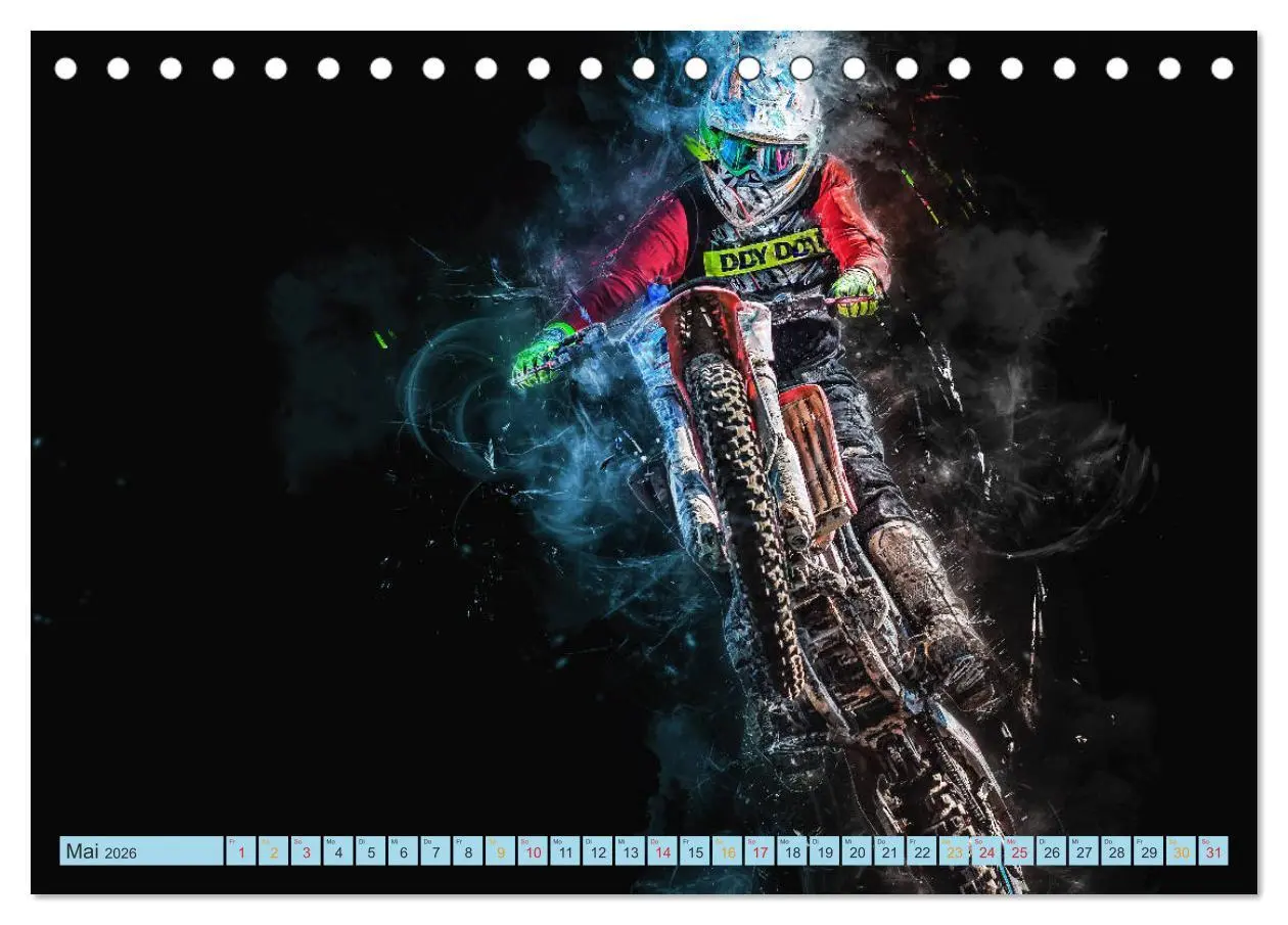 Bild: 9783457880876 | Motocross - extrem cool (Tischkalender 2026 DIN A5 quer), CALVENDO...