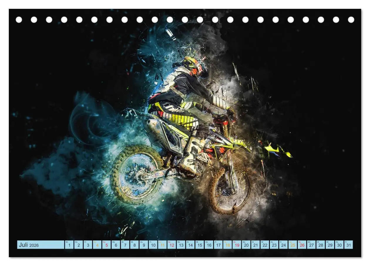 Bild: 9783457880876 | Motocross - extrem cool (Tischkalender 2026 DIN A5 quer), CALVENDO...