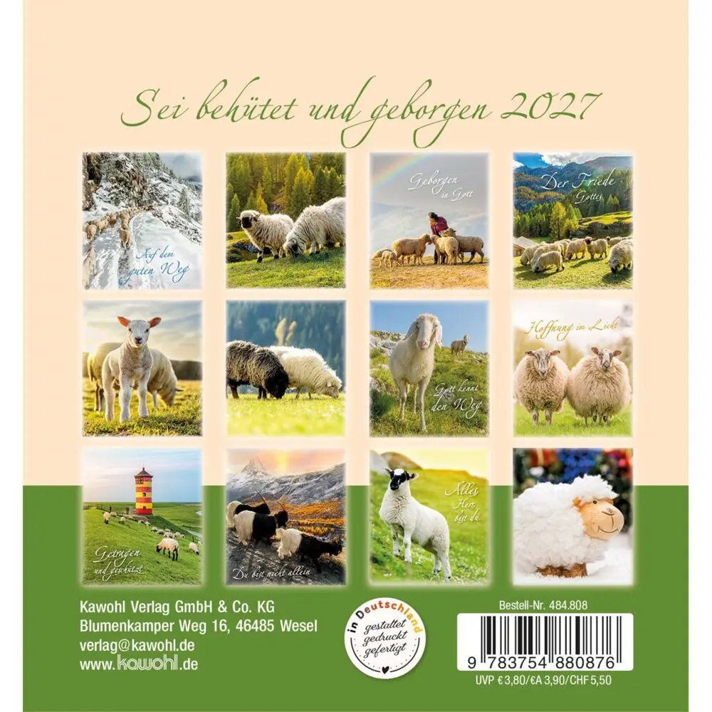 Bild: 9783754880876 | Sei behütet und geborgen 2027 | Impulse und Gedanken aus Psalm 23