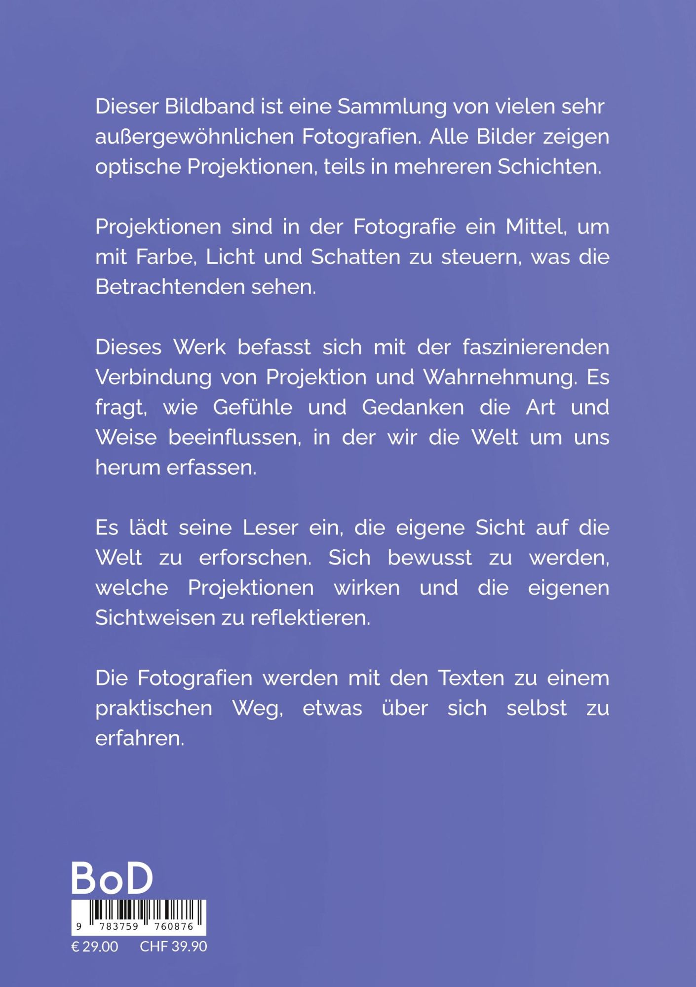 Rückseite: 9783759760876 | Projektionen | Sehen und Wahrnehmen | Ingo Dörrie | Buch | 154 S.