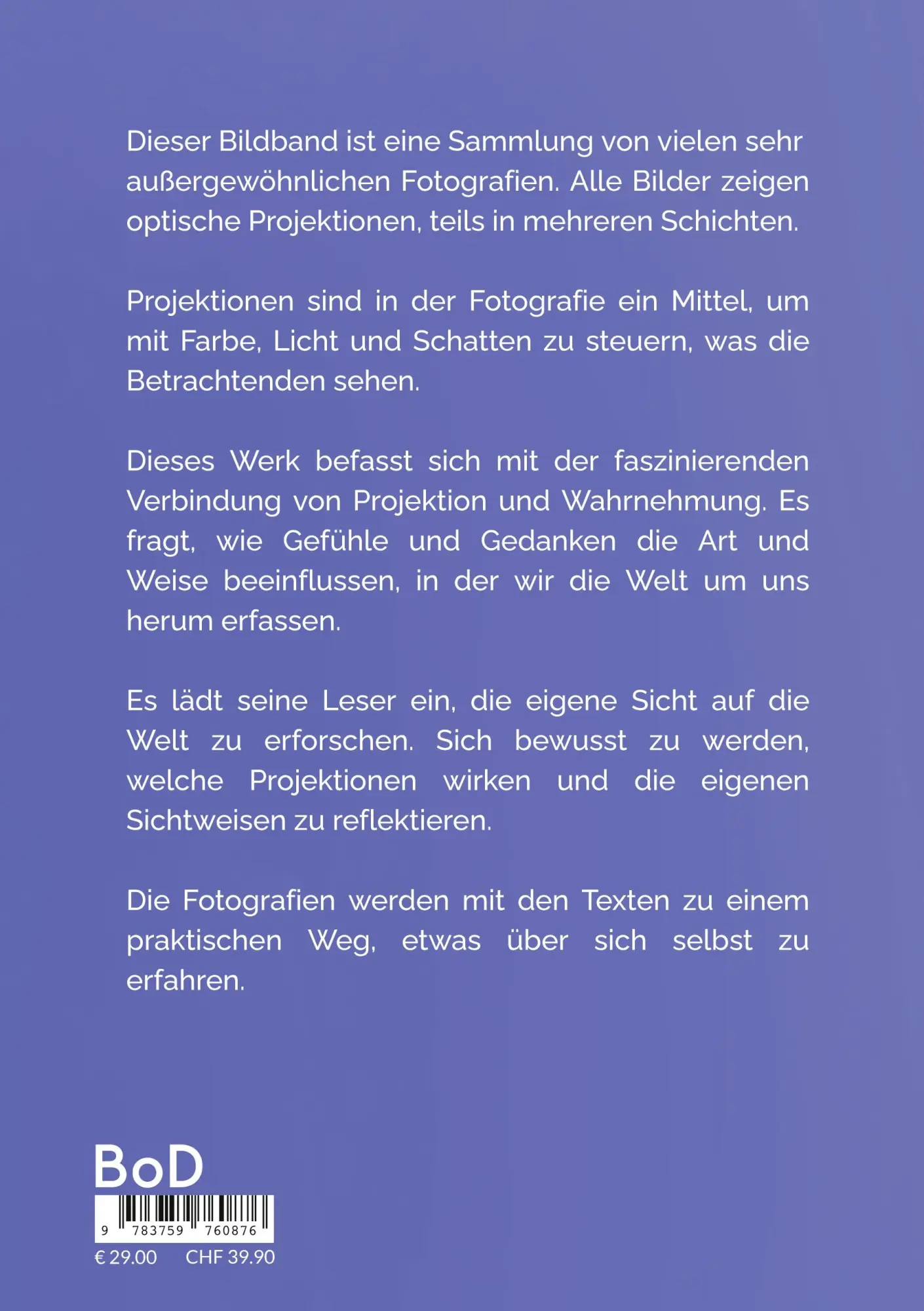 Rückseite: 9783759760876 | Projektionen | Sehen und Wahrnehmen | Ingo Dörrie | Buch | 154 S.