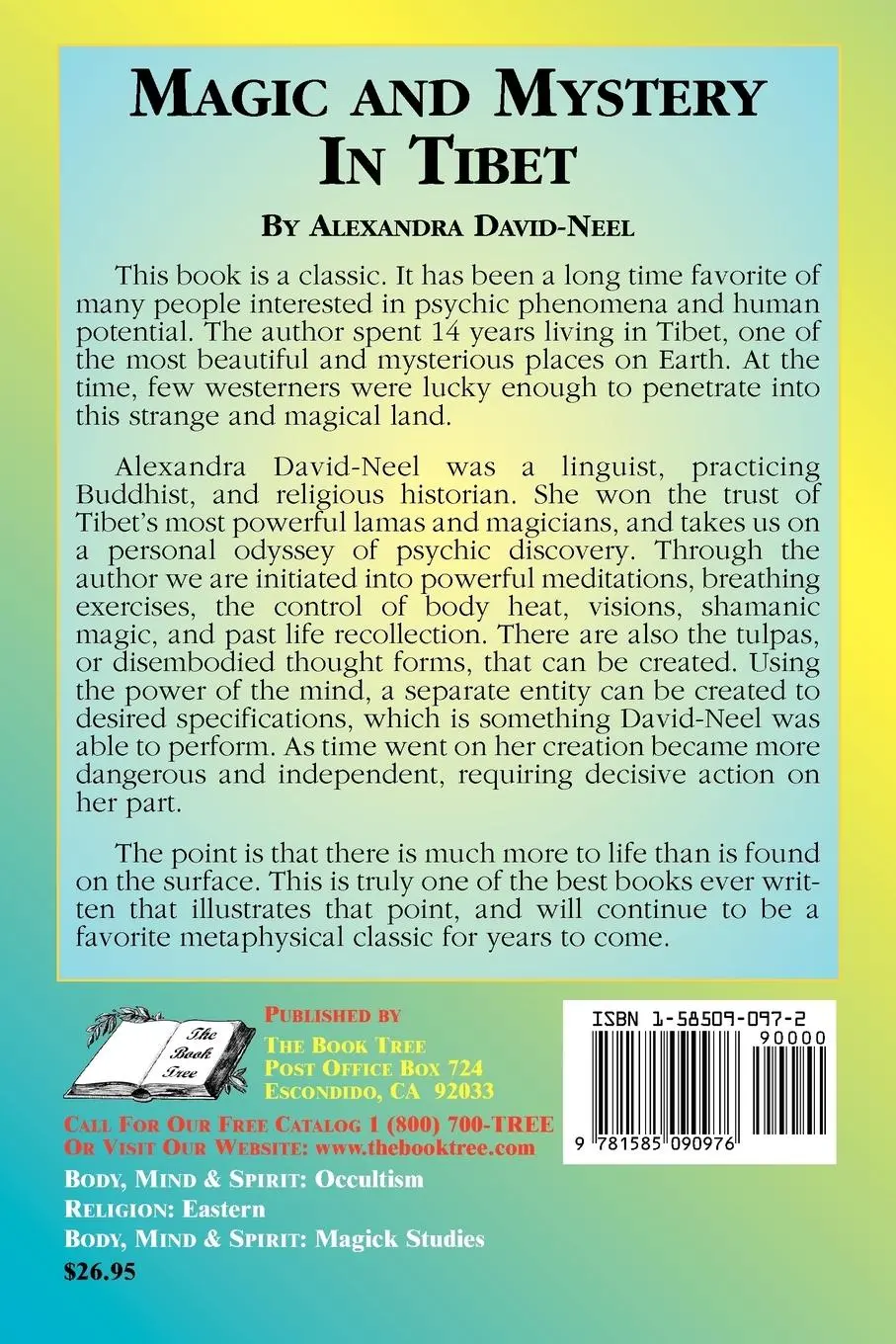 Rückseite: 9781585090976 | Magic and Mystery in Tibet | Alexandra David-Neel | Taschenbuch | 2000