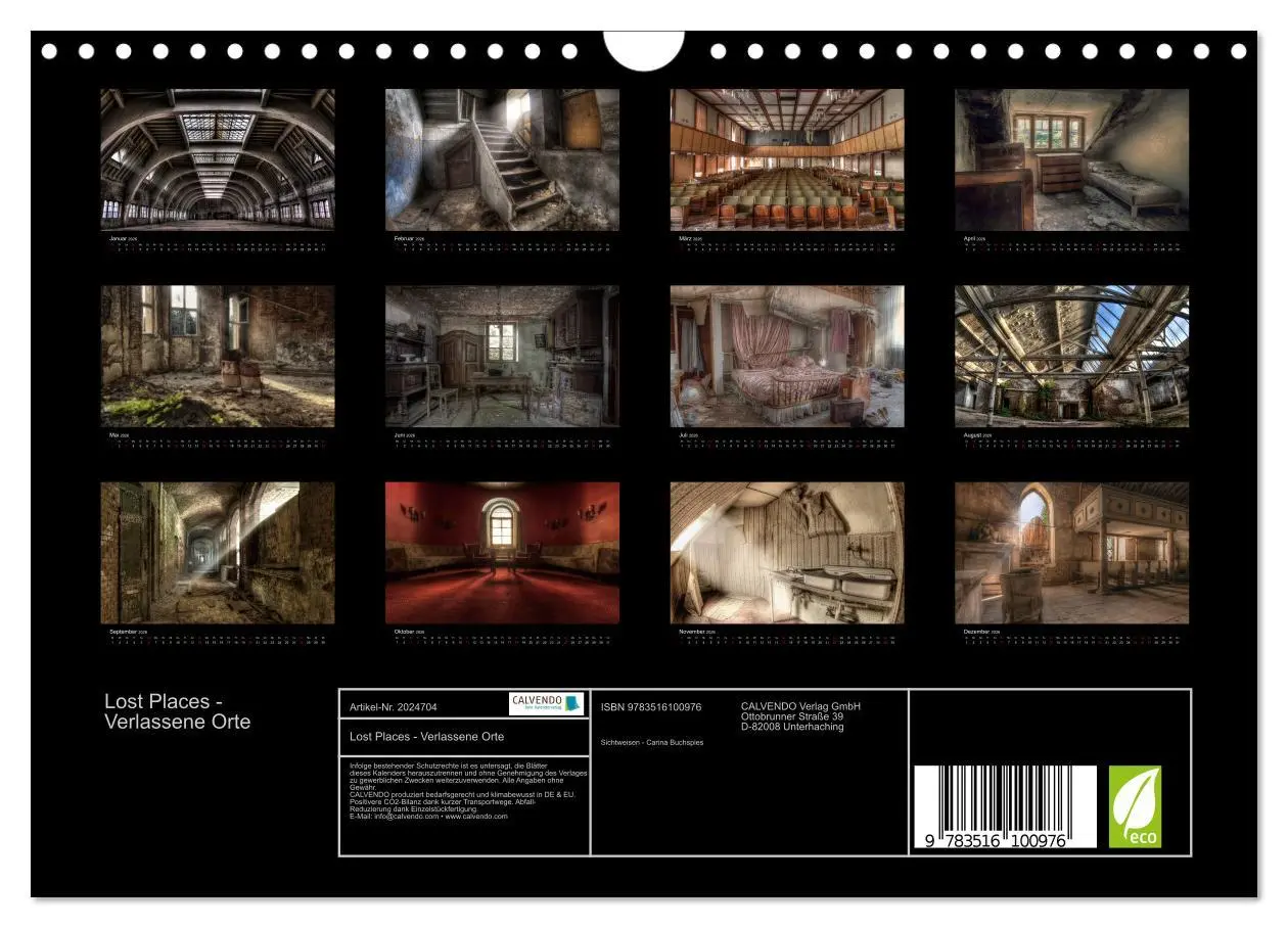 Bild: 9783516100976 | Lost Places - Verlassene Orte (Wandkalender 2026 DIN A4 quer),...