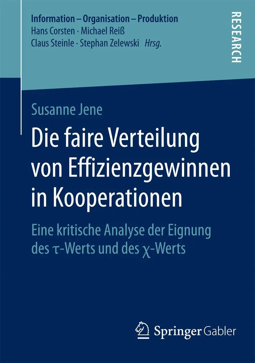 Cover: 9783658080976 | Die faire Verteilung von Effizienzgewinnen in Kooperationen | Jene