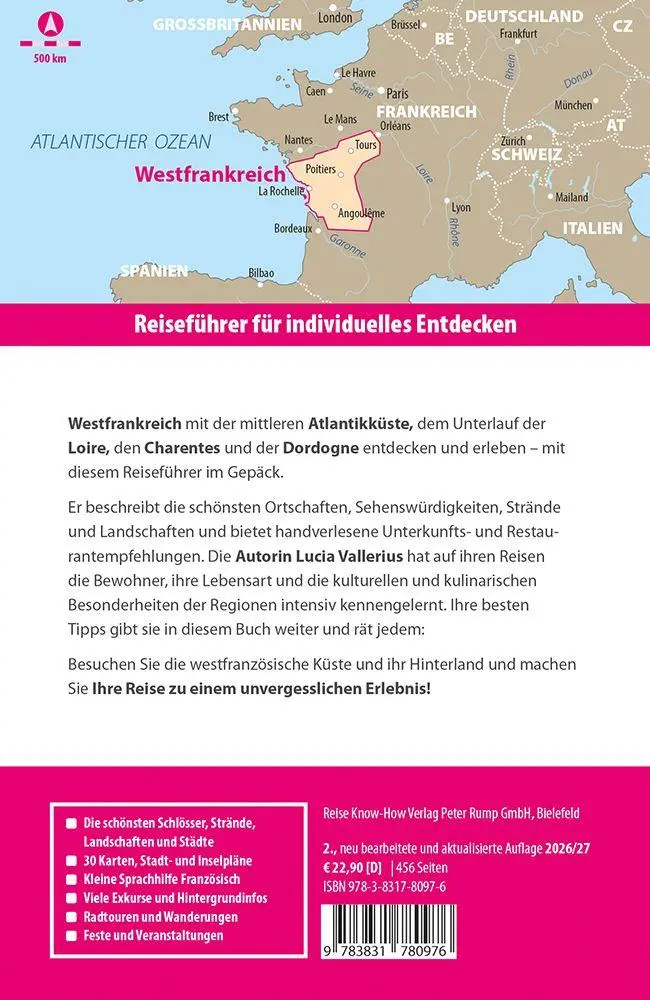 Bild: 9783831780976 | Reise Know-How Reiseführer Westfrankreich | Lucia Vallerius | Buch