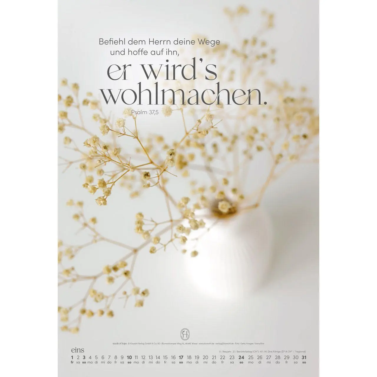 Bild: 9783754831076 | Sein Wort. Dein Weg. 2027 | Gottes Zusagen für dein Jahr | Kalender