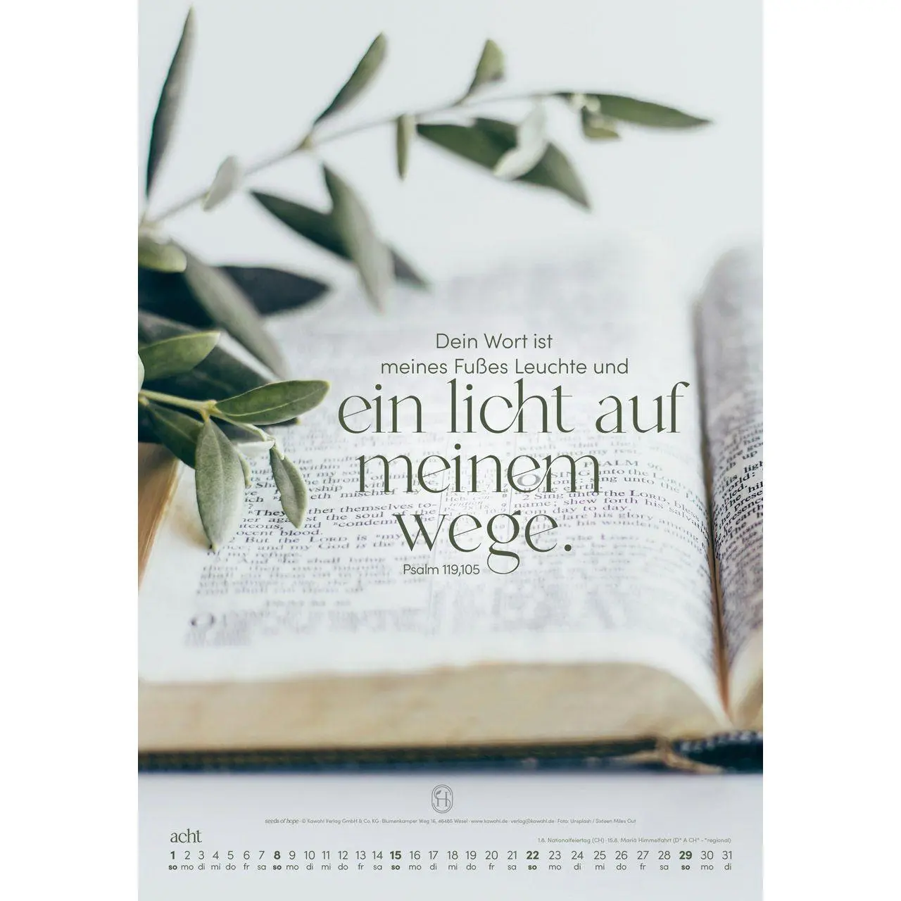 Bild: 9783754831076 | Sein Wort. Dein Weg. 2027 | Gottes Zusagen für dein Jahr | Kalender